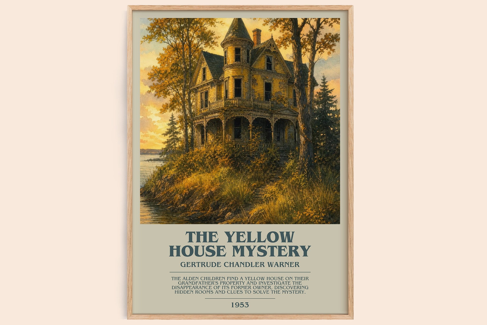 The Yellow House Mystery Bookish Wall Art by Gertrude Chandler Warner