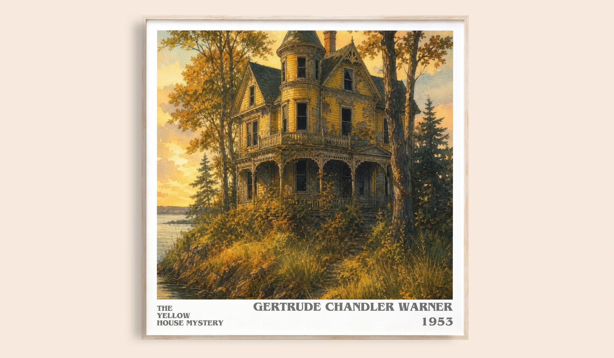 Yellow House Mystery Literary Art Print by Gertrude Chandler Warner