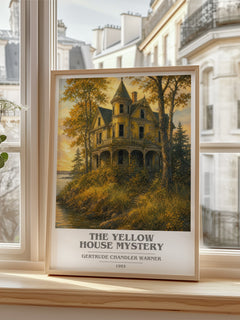 The Yellow House Mystery book cover poster colour and style options – Gertrude Chandler Warner book art