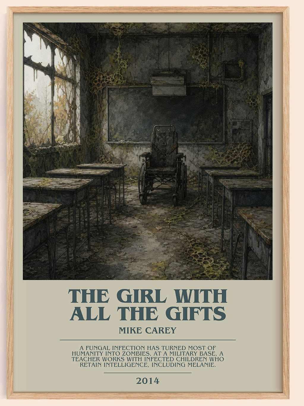 The Girl with All the Gifts bookish book poster by Mike Carey – framed literary art print