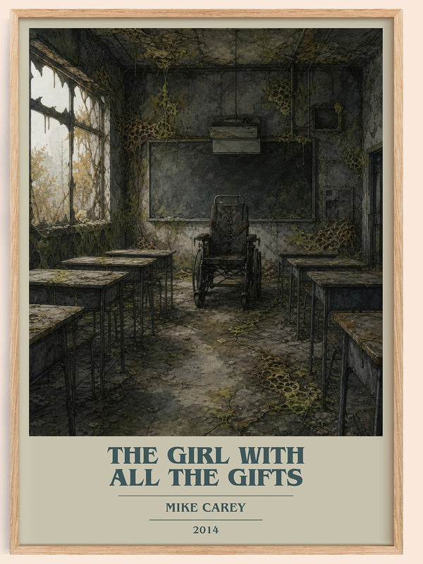 The Girl with All the Gifts book cover book poster by Mike Carey – framed literary art print