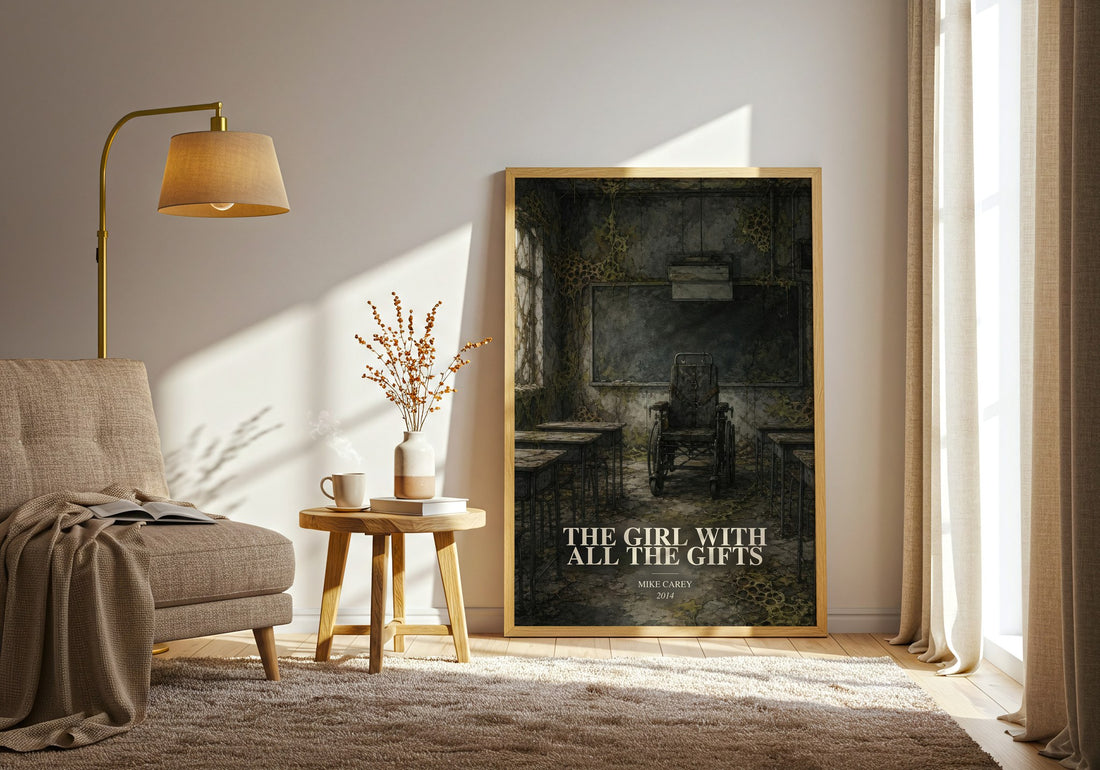 The Girl with All the Gifts watercolour print in frame leaning in hallway – dystopian wall art