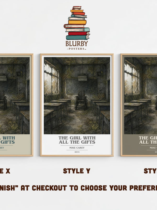 The Girl with All the Gifts book cover print in frame leaning in hallway – dystopian wall art