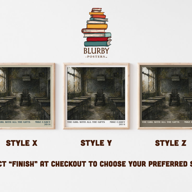 The Girl with All the Gifts literary print in frame leaning in hallway – dystopian wall art