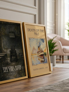 The Girl with All the Gifts watercolour print framed by window – literary home decor