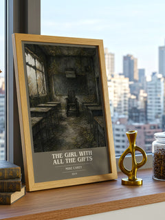 The Girl with All the Gifts book cover print framed by window – literary home decor