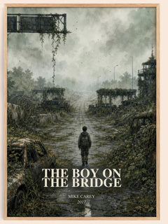 The boy on the bridge watercolour book poster by Mike Carey – framed literary art print