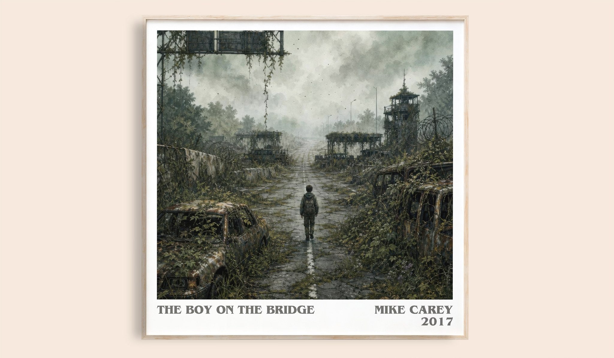 The boy on the bridge Literary Art Print by Mike Carey