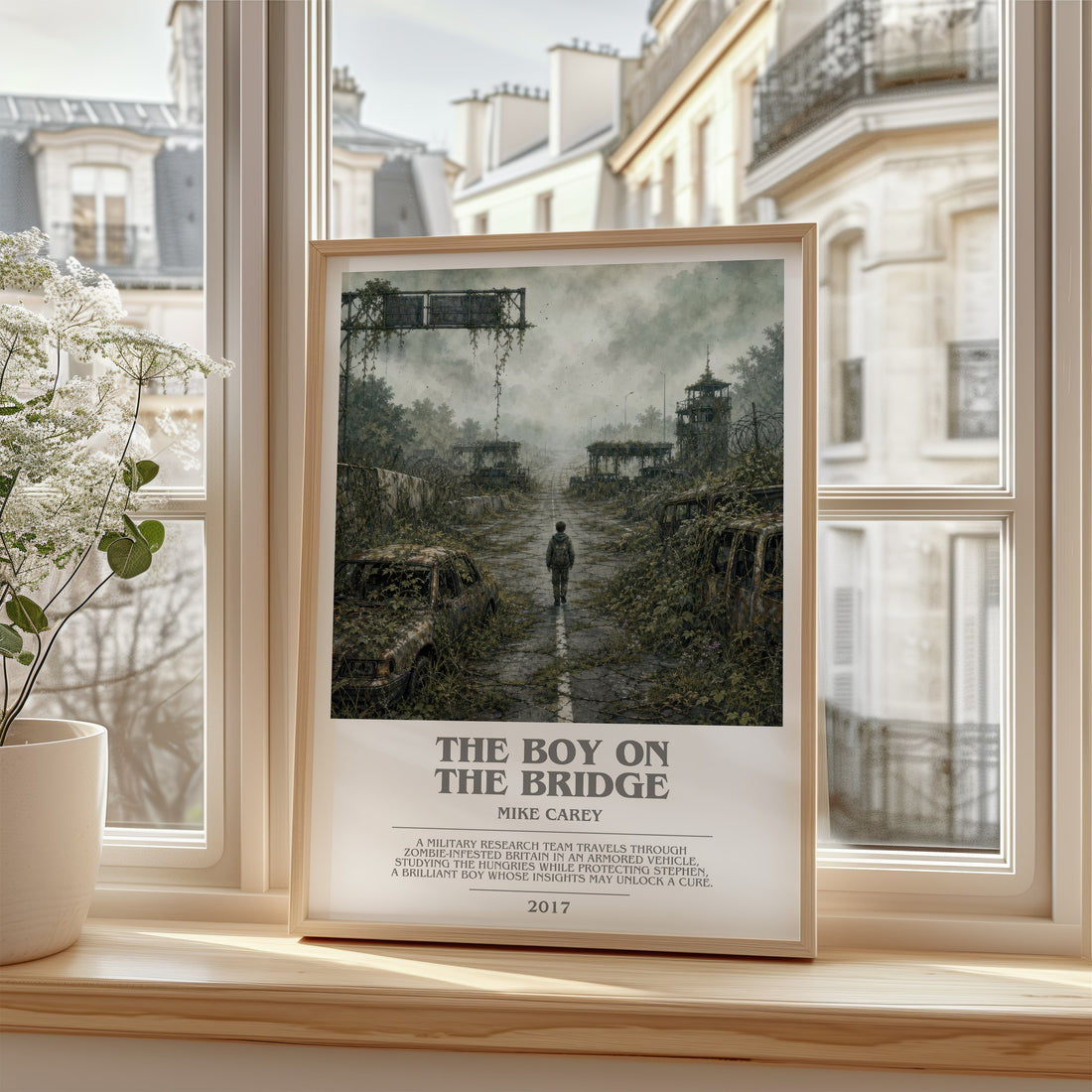 The boy on the bridge bookish poster colour and style options – Mike Carey book art