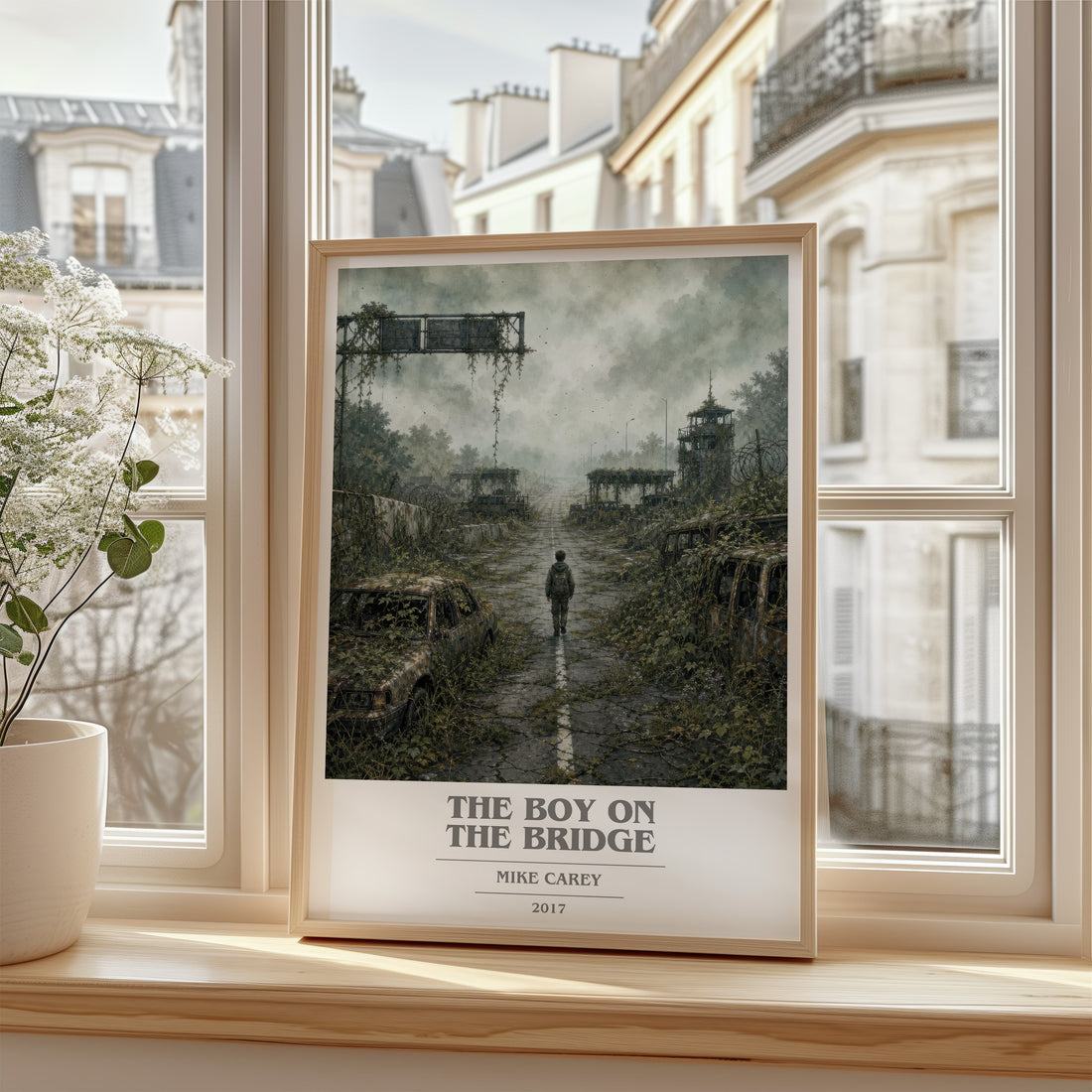 The boy on the bridge book cover poster colour and style options – Mike Carey book art