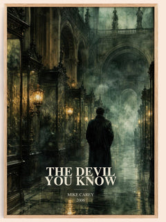 The Devil You Know watercolour book poster by Mike Carey – framed literary art print
