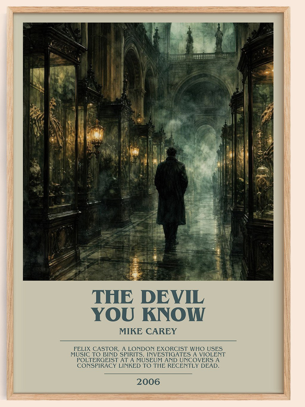 The Devil You Know bookish book poster by Mike Carey – framed literary art print