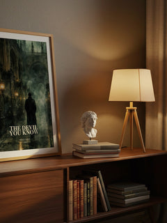 The Devil You Know watercolour print on bookshelf – Mike Carey fan gift