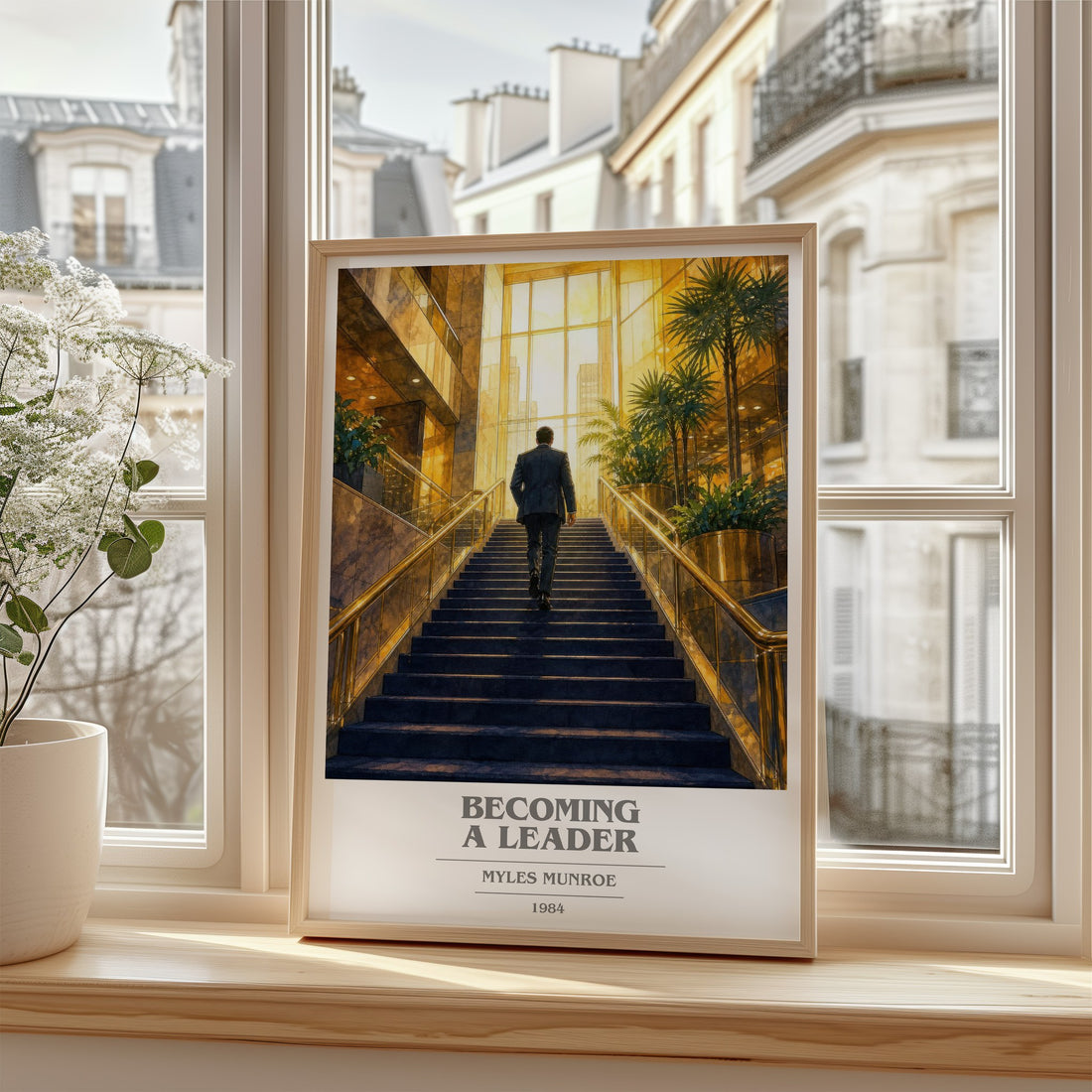 Becoming a leader book cover poster colour and style options – Myles Munroe book art