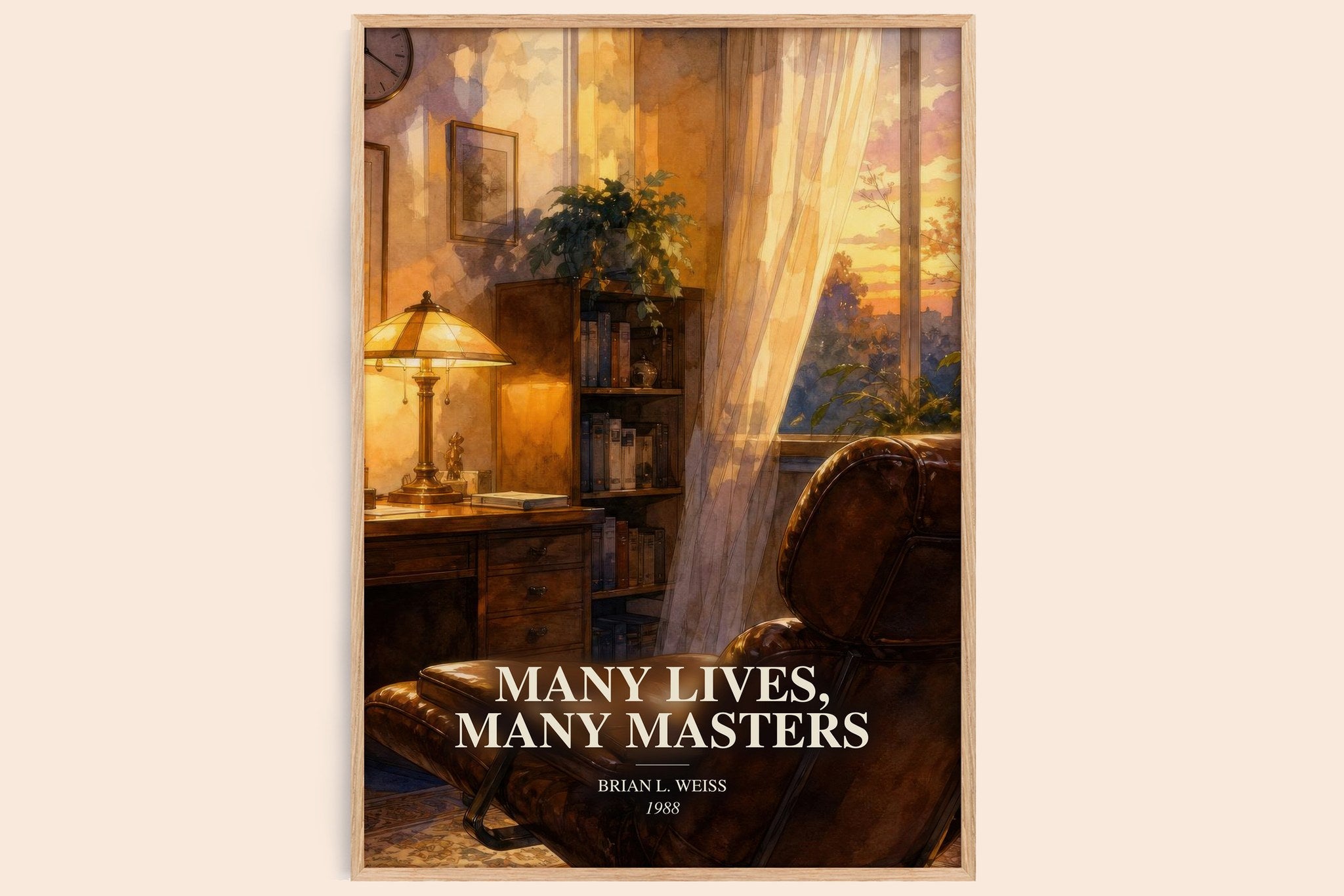 Many Lives, Many Masters Book Watercolour Illustration by B. Weiss