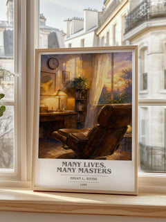 Many Lives, Many Masters book cover poster colour and style options – Brian L. Weiss book art