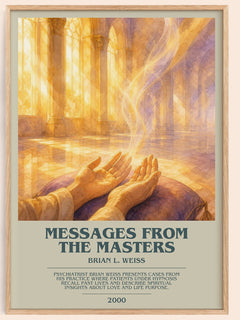 Messages from the masters bookish book poster by Brian L. Weiss – framed literary art print