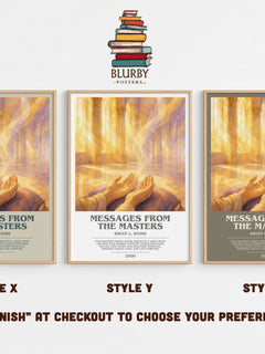 Messages from the masters bookish print in frame leaning in hallway – non fiction wall art