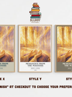 Messages from the masters book cover print in frame leaning in hallway – non fiction wall art
