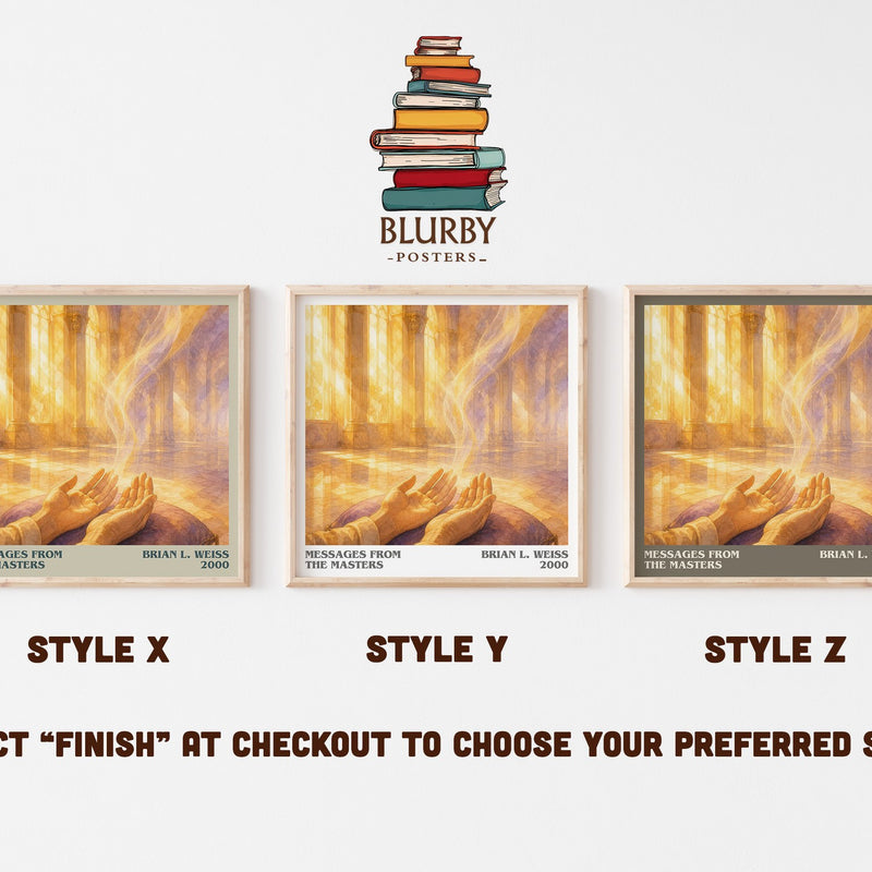 Messages from the masters literary print in frame leaning in hallway – non fiction wall art