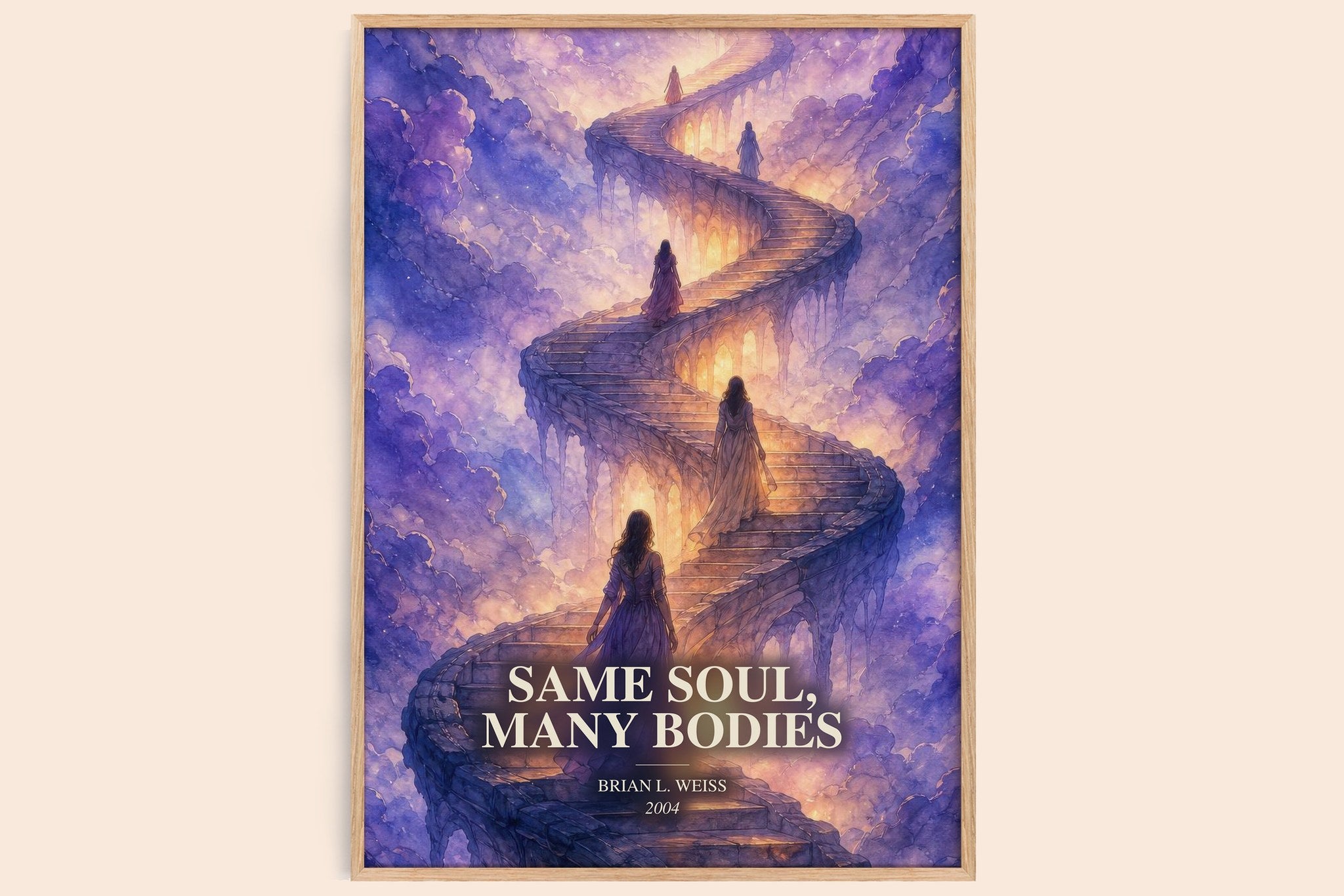 Same Soul, Many Bodies Book Watercolour Illustration by Brian L. Weiss
