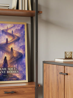Same Soul, Many Bodies book watercolour illustration paper finish options – matte satin gloss