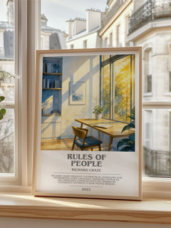 Rules of People bookish poster colour and style options – Richard Craze book art