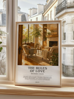 The Rules of Love bookish poster colour and style options – Richard Craze book art