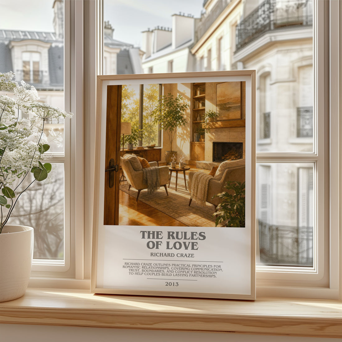 The Rules of Love bookish poster colour and style options – Richard Craze book art