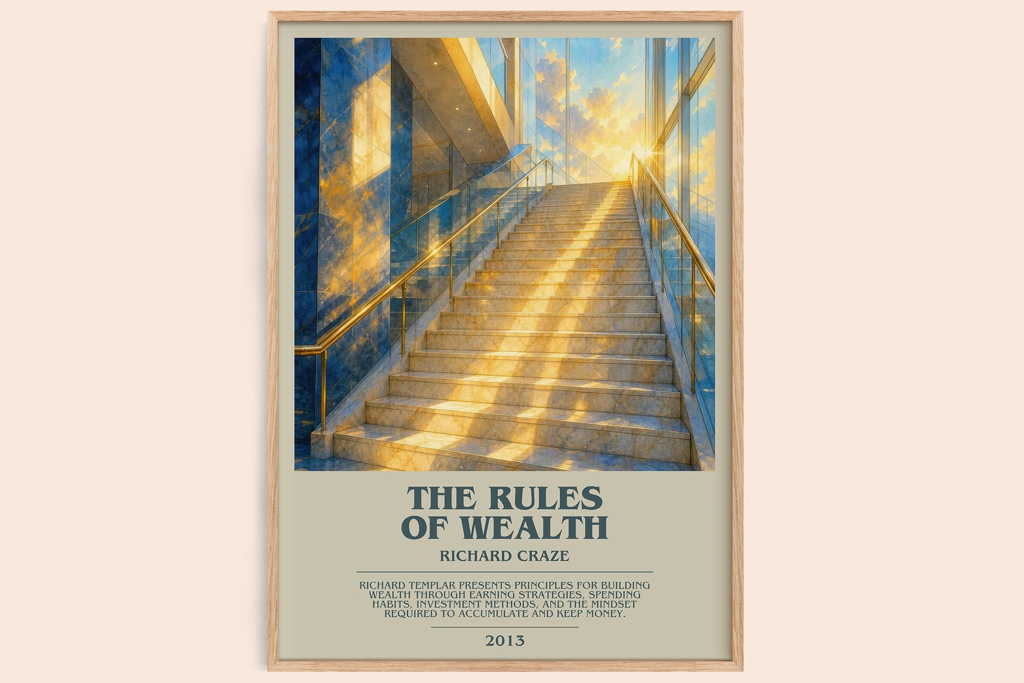 The Rules of Wealth Bookish Wall Art by Richard Craze