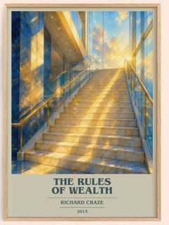 The Rules of Wealth book cover book poster by Richard Craze – framed literary art print