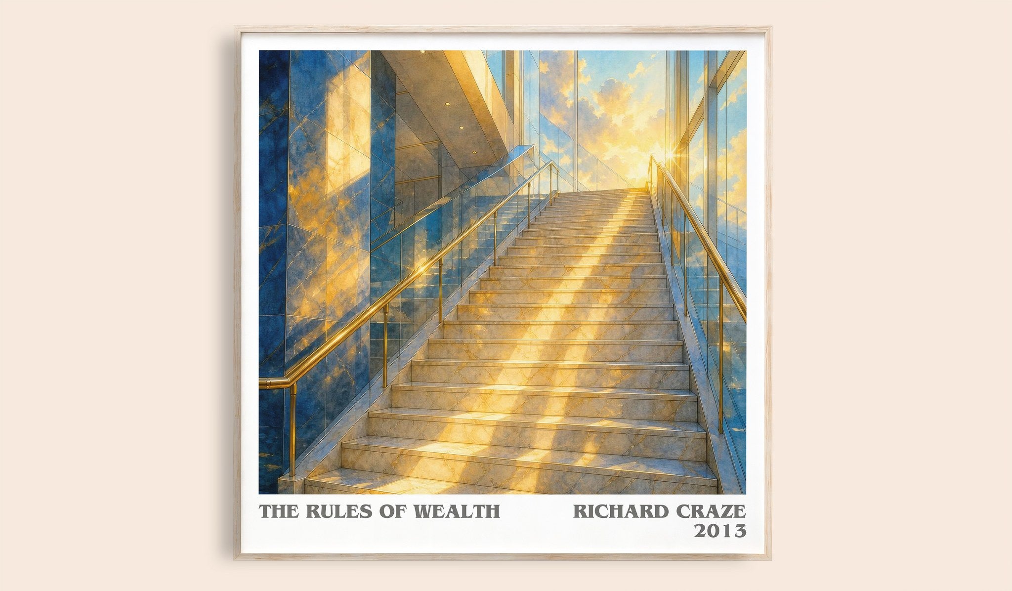 The Rules of Wealth Literary Art Print by Richard Craze