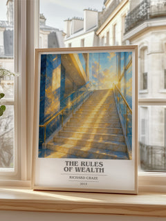 The Rules of Wealth book cover poster colour and style options – Richard Craze book art