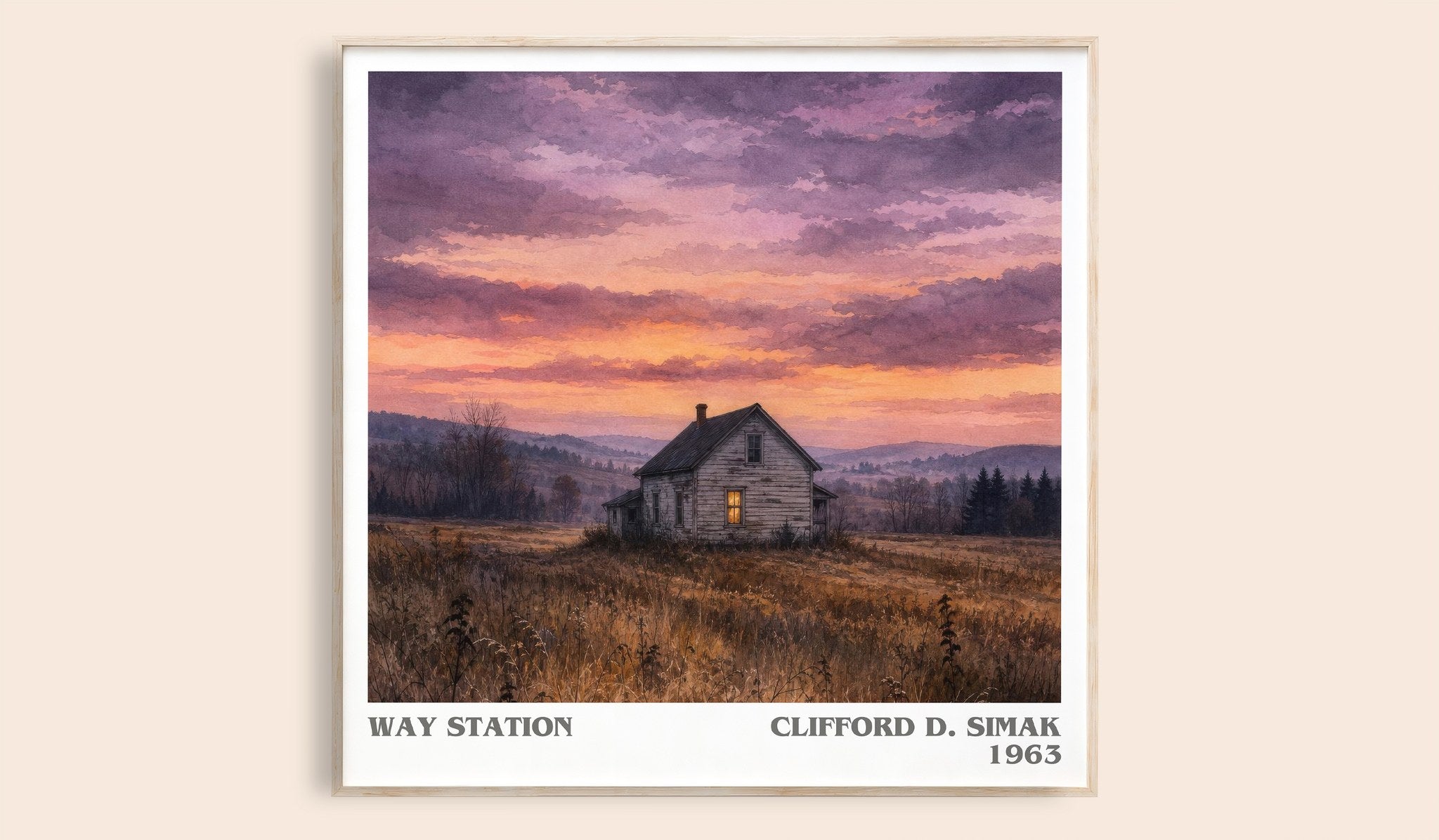 Way station Literary Art Print by Clifford D. Simak