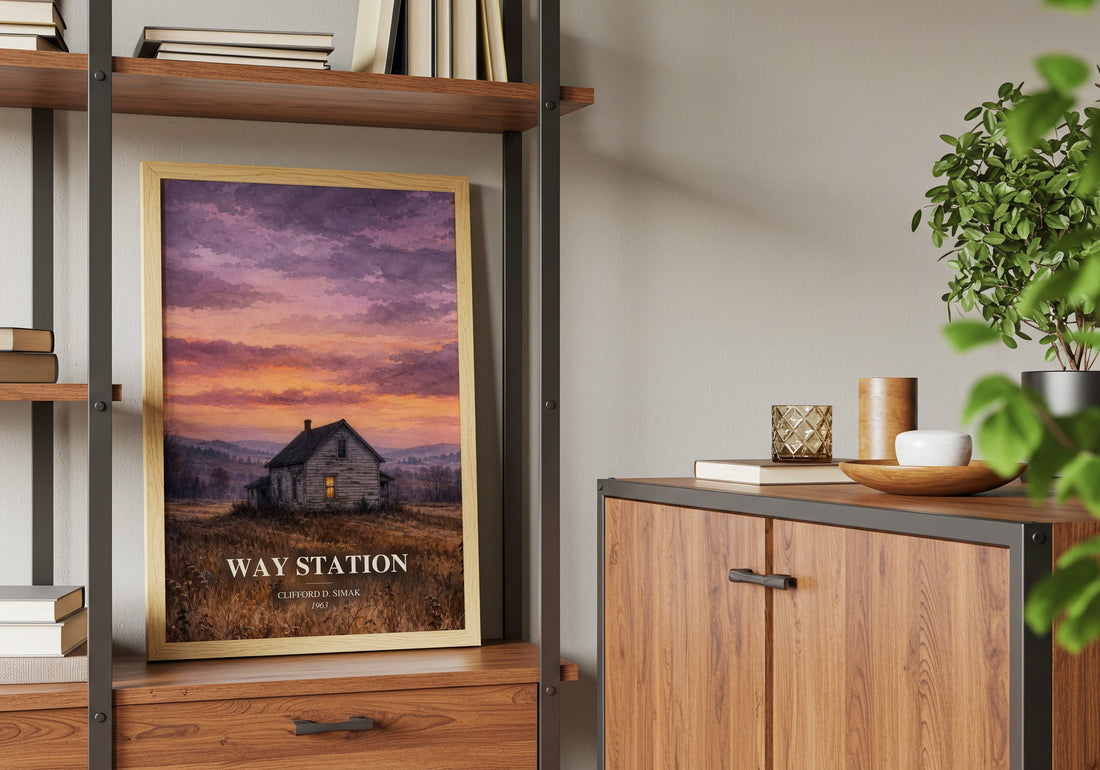Way station book watercolour illustration paper finish options – matte satin gloss