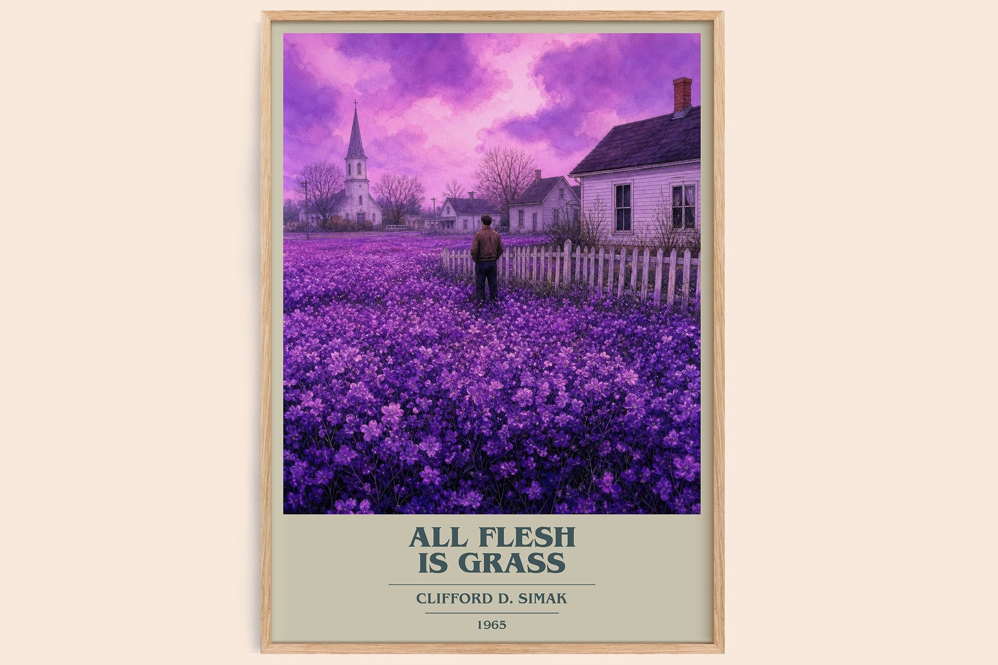 All Flesh Is Grass Book Cover Poster by Clifford D. Simak