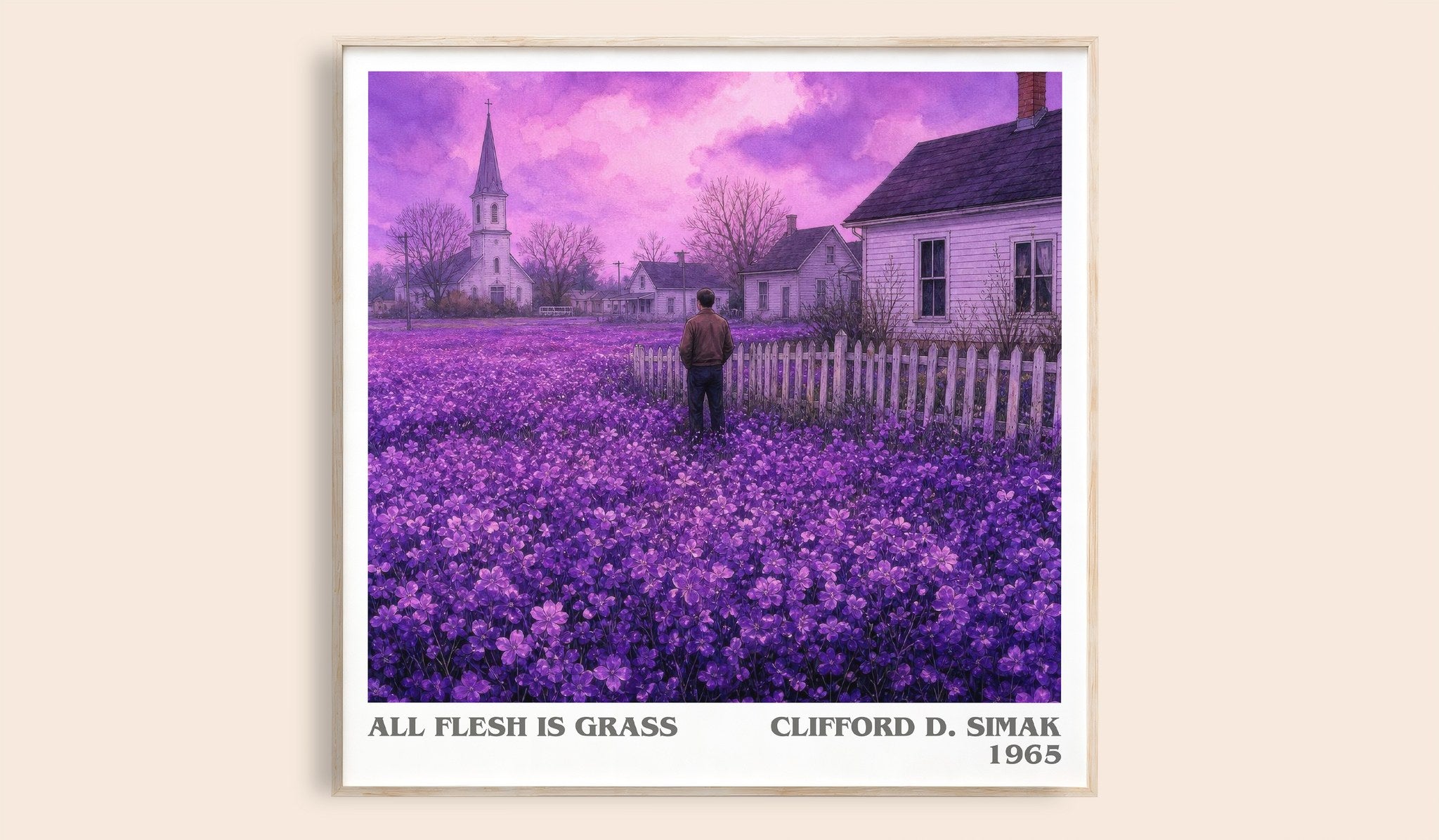 All Flesh Is Grass Literary Art Print by Clifford D. Simak