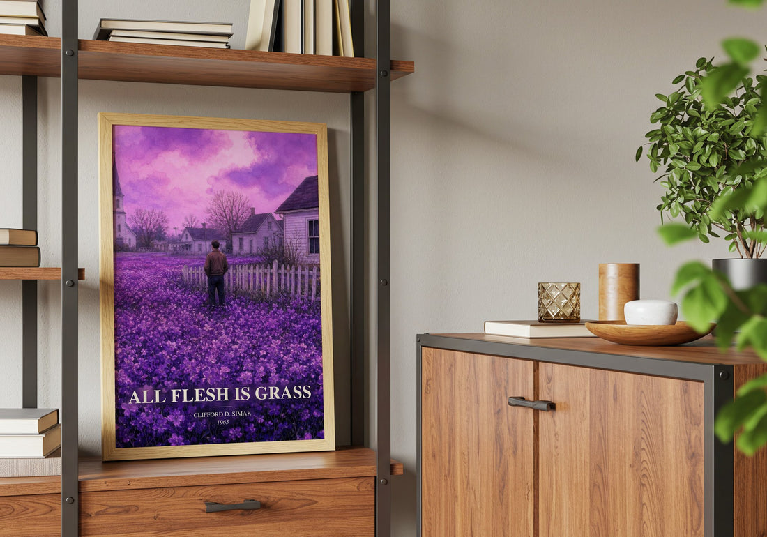 All Flesh Is Grass book watercolour illustration paper finish options – matte satin gloss