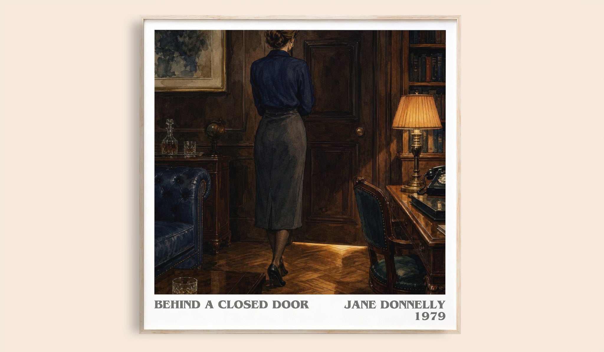 Behind A Closed Door Literary Art Print by Jane Donnelly