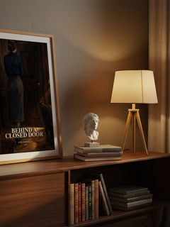Behind A Closed Door watercolour print on bookshelf – Jane Donnelly fan gift