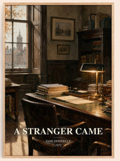 A Stranger Came watercolour book poster by Jane Donnelly – framed literary art print