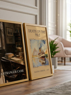 A Stranger Came watercolour print framed by window – literary home decor