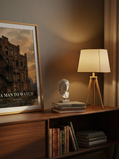 A Man to Watch watercolour print on bookshelf – Jane Donnelly fan gift