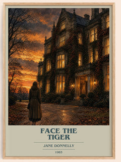 Face The Tiger book cover book poster by Jane Donnelly – framed literary art print