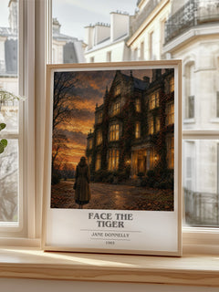 Face The Tiger book cover poster colour and style options – Jane Donnelly book art