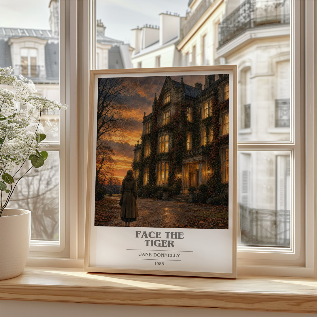 Face The Tiger book cover poster colour and style options – Jane Donnelly book art