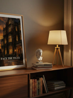 Face The Tiger watercolour print on bookshelf – Jane Donnelly fan gift