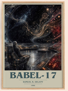 Babel-17 book cover book poster by Samuel R. Delany – framed literary art print