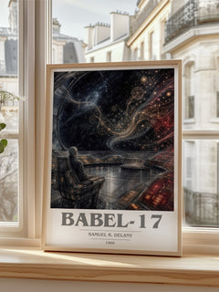 Babel-17 book cover poster colour and style options – Samuel R. Delany book art
