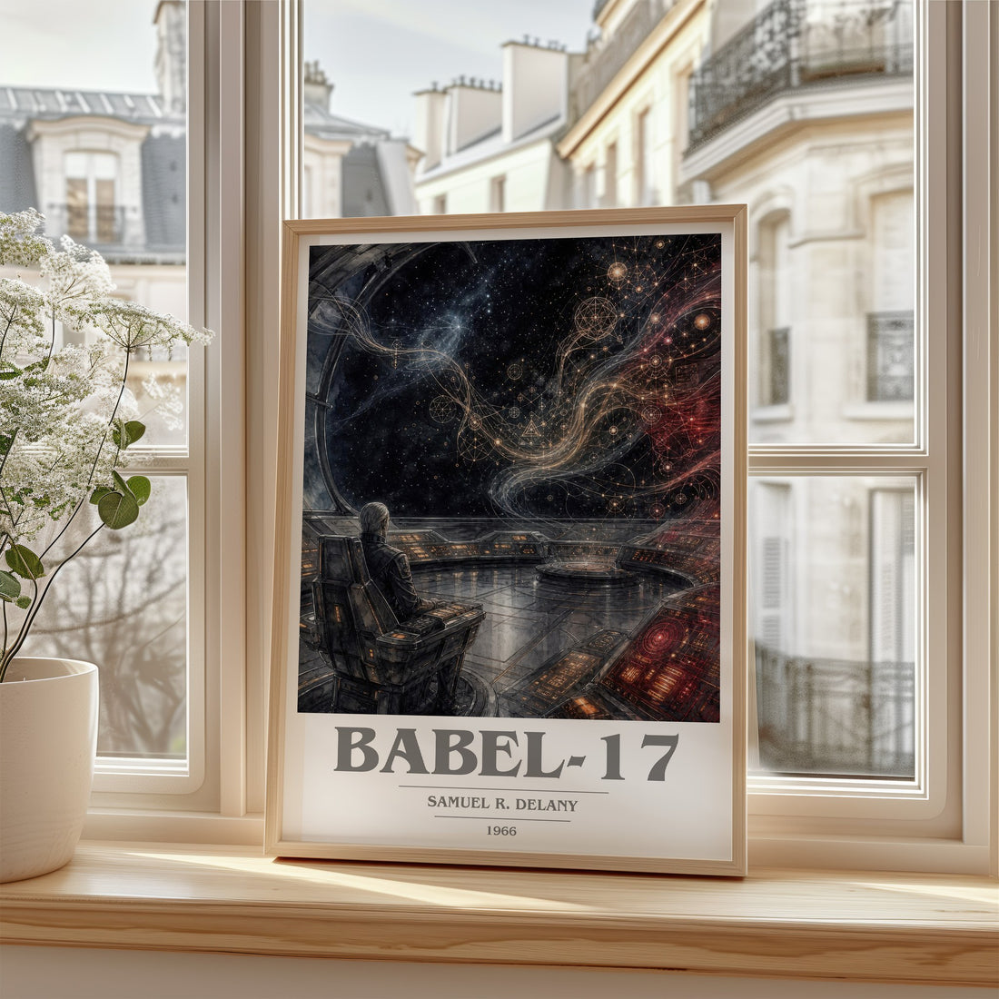 Babel-17 book cover poster colour and style options – Samuel R. Delany book art